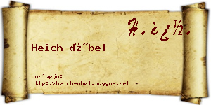 Heich Ábel névjegykártya